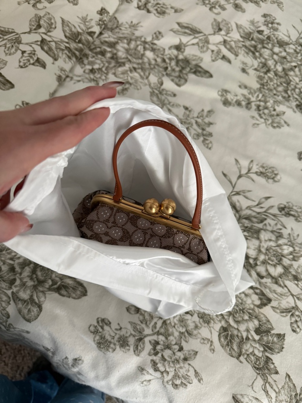 COACH Kisslock Frame Bag 16 small Crystal - Picture 9 of 9